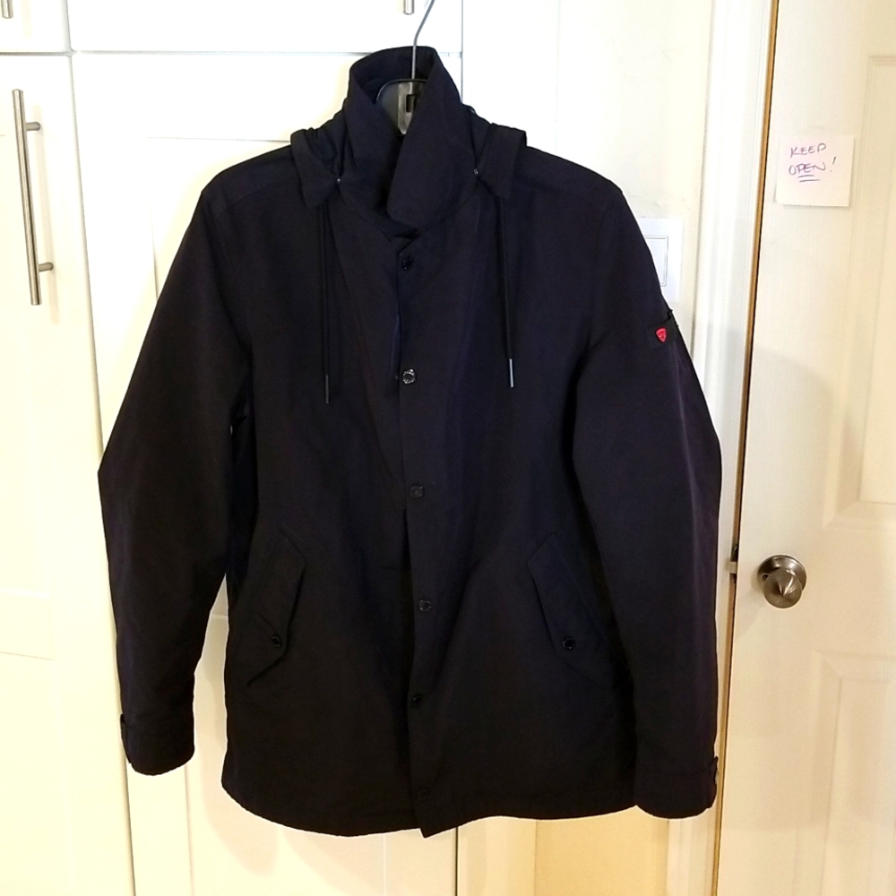 3 DAY SALE! Strellson Water repellent Field Jacket sz EU50/M-L w/detachable hood